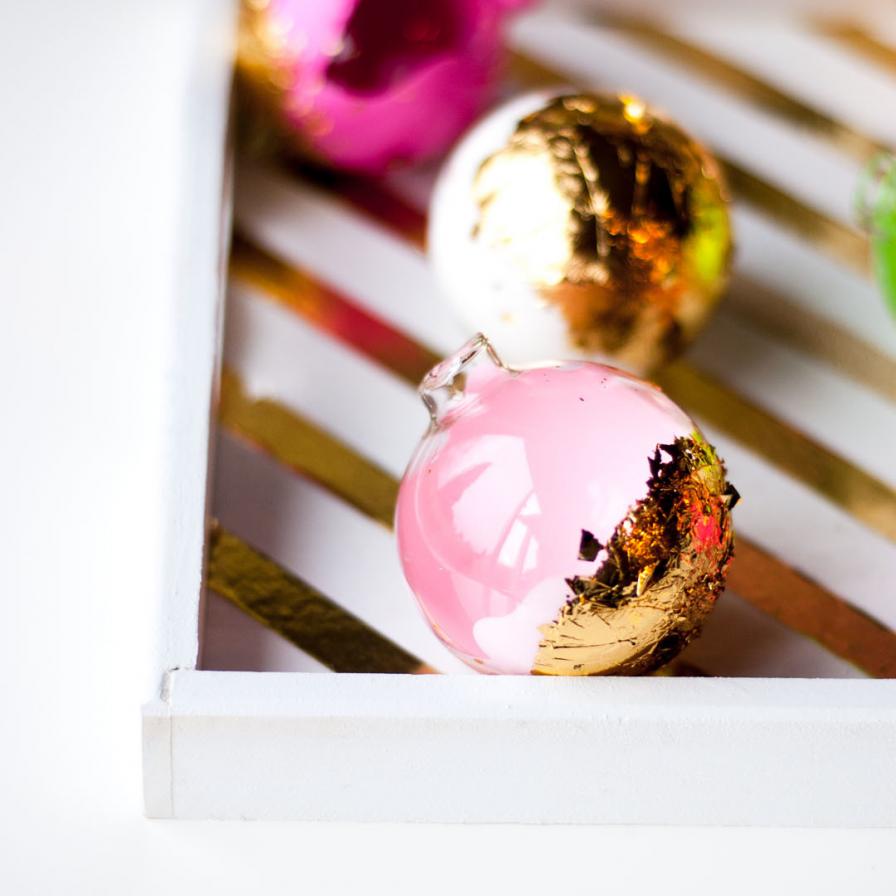 Gold Leaf Table Decor DIY