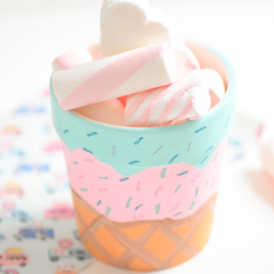 DIY Flowerpot Ice Cream or Taco Party Favor