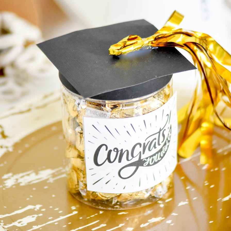 Graduation Hat DIY Favor Jar | Fun365