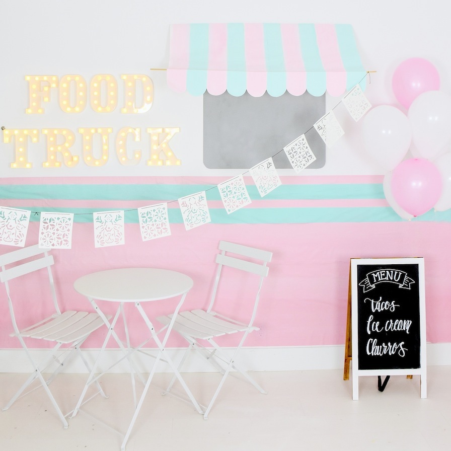 DIY Food Truck Fiesta Party Backdrop