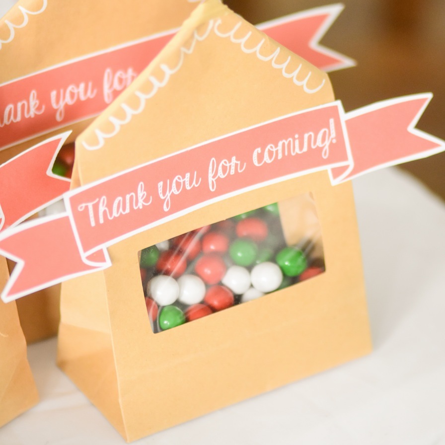 DIY Gingerbread House Party Favors