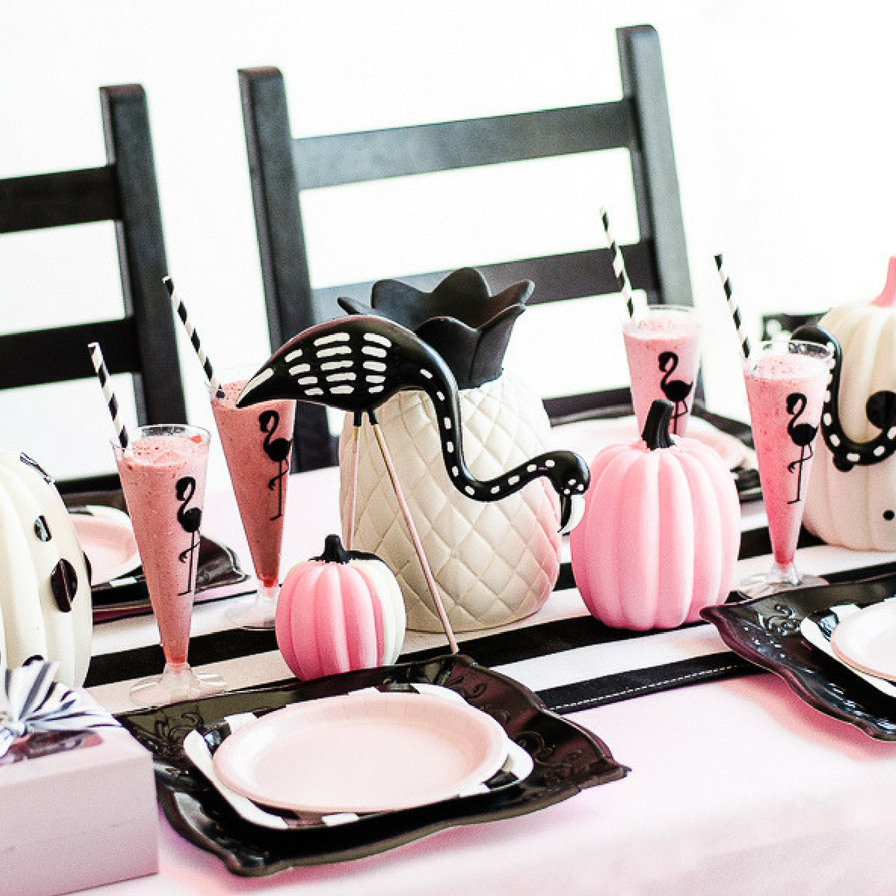 Halloween Pumpkins and Pineapples Centerpiece