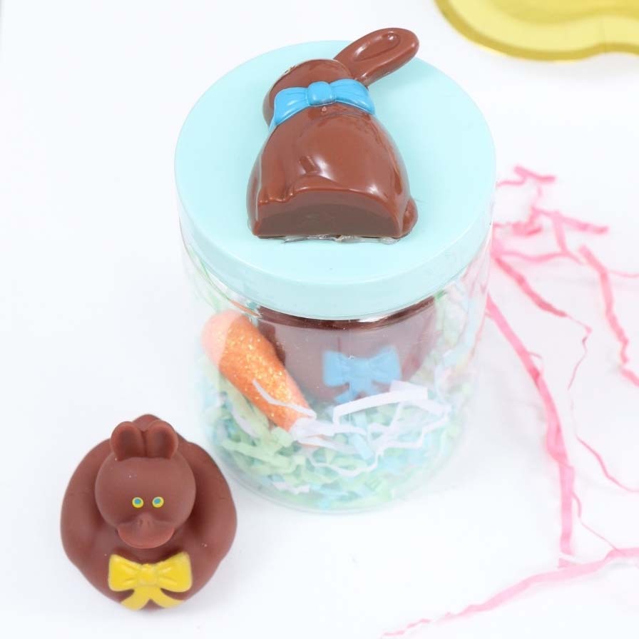 Chocolate Bunny Favor Jars
