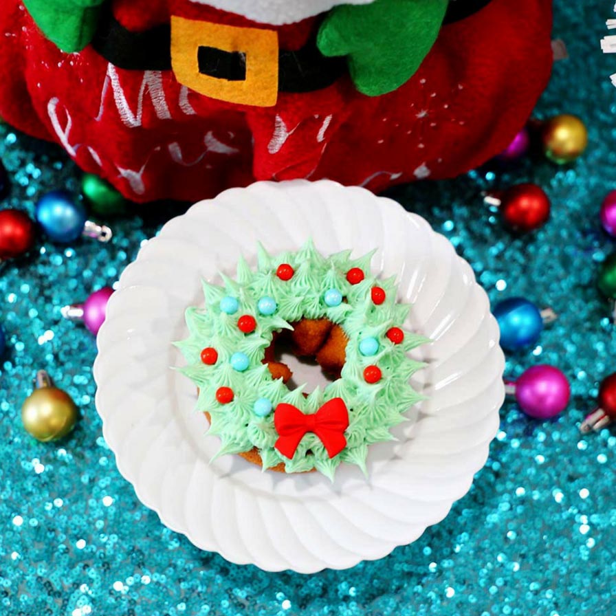 Christmas Wreath Donuts