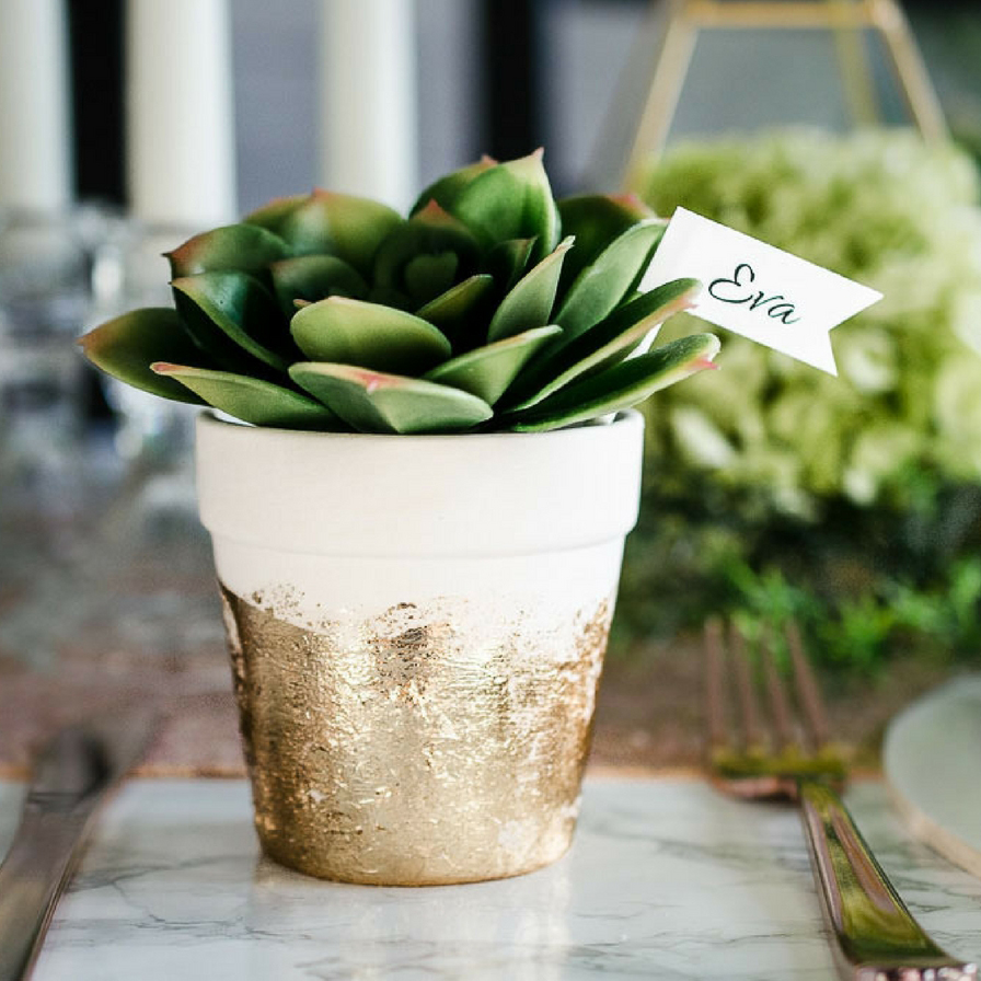 Copper Leaf Place Card Holders