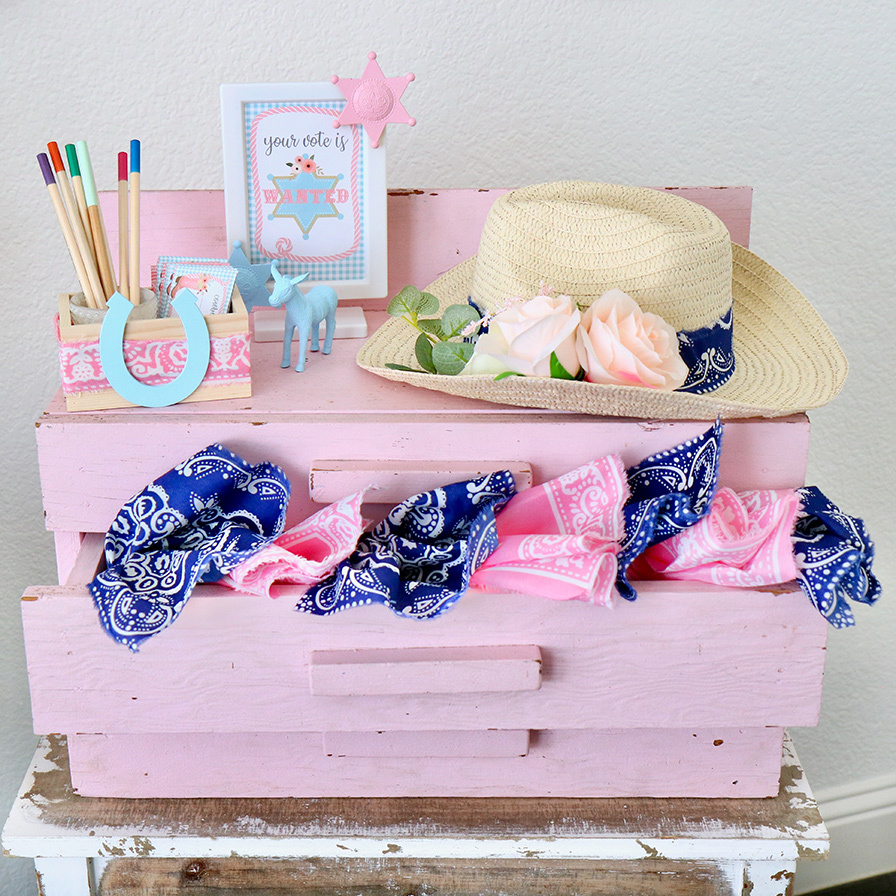 Cowboy or Cowgirl Gender Reveal Voting Station