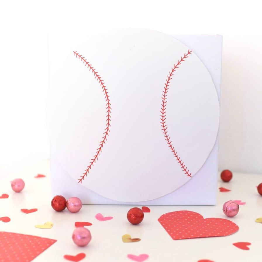 DIY Baseball Valentine Card Box