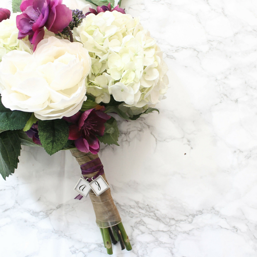  DIY Monogram Wedding Bouquet Charm