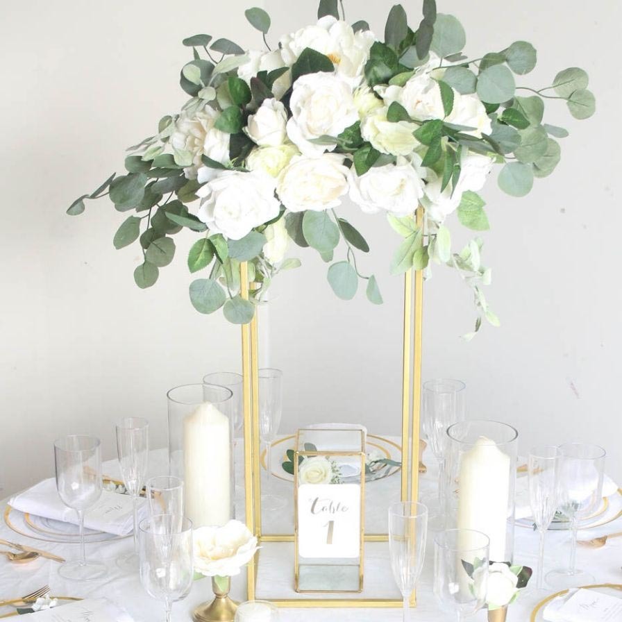 Spring White Wedding DIY Centerpiece