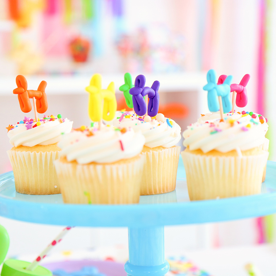 Balloon Animal Cupcake Toppers