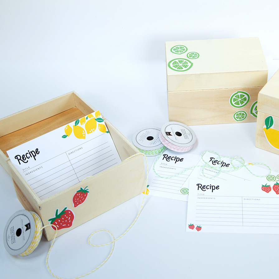 DIY Recipe Box and Printable Recipe Cards
