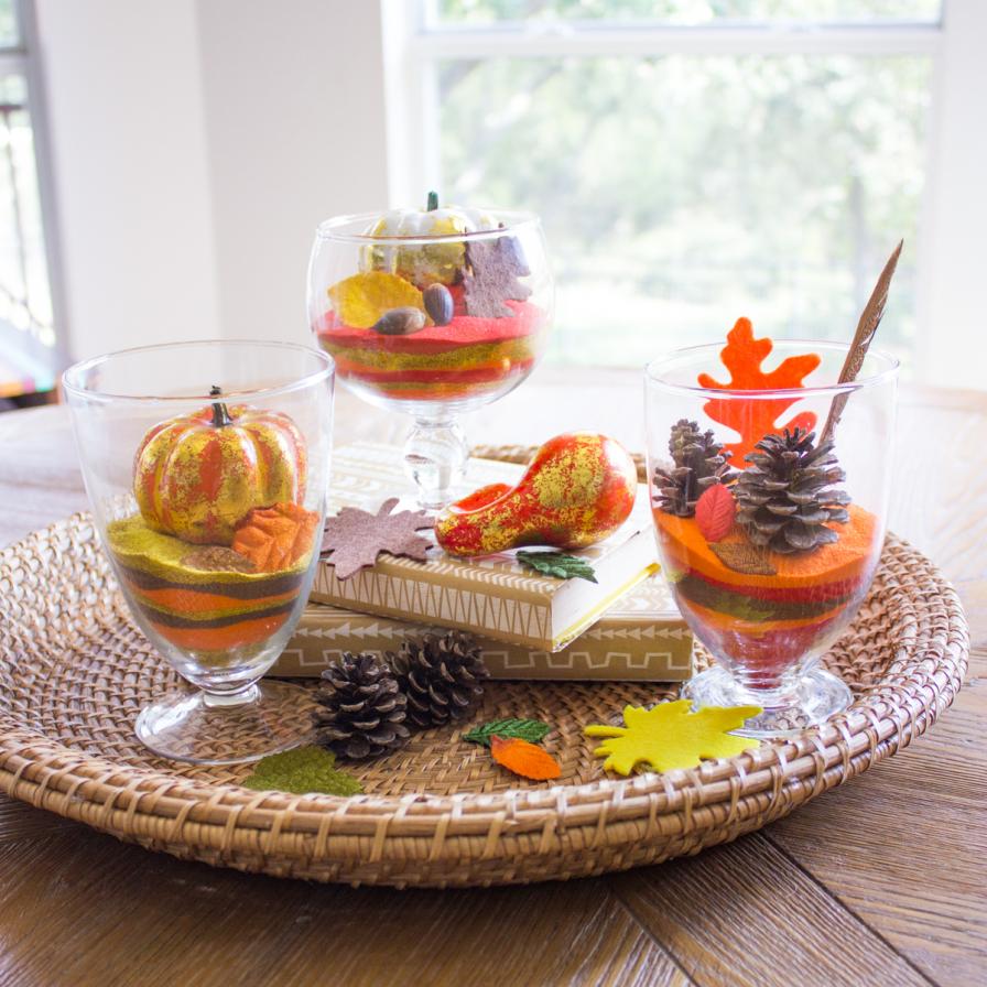Make a Fall Sand Art Terrarium