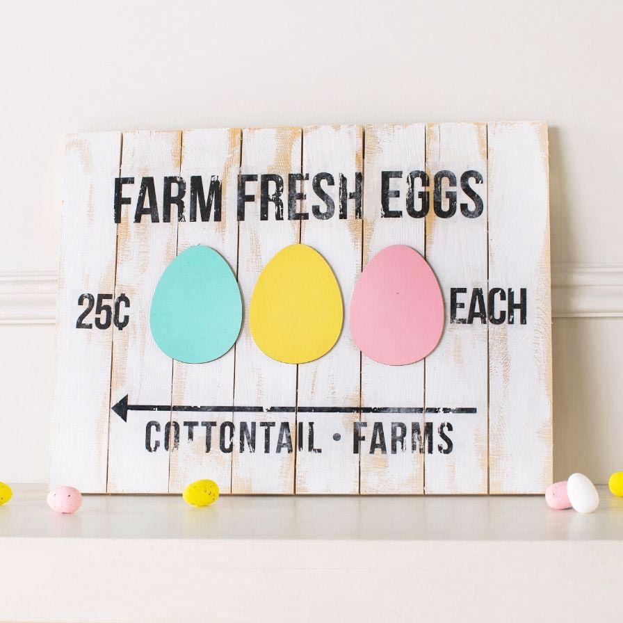 DIY Farmhouse Easter Sign
