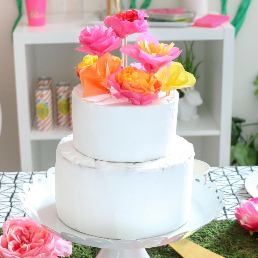 DIY Flower Cake Toppers