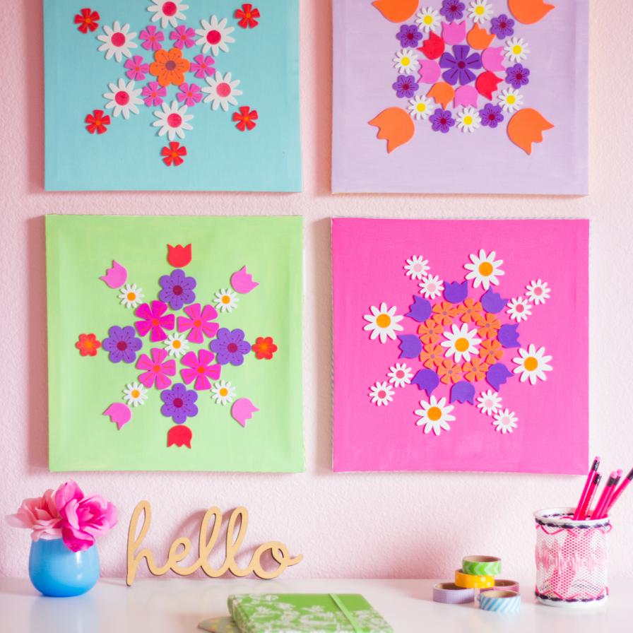 DIY Model Magic Flower Canvas Wall Art, Crafts, , Crayola  CIY, DIY Crafts for Kids and Adults