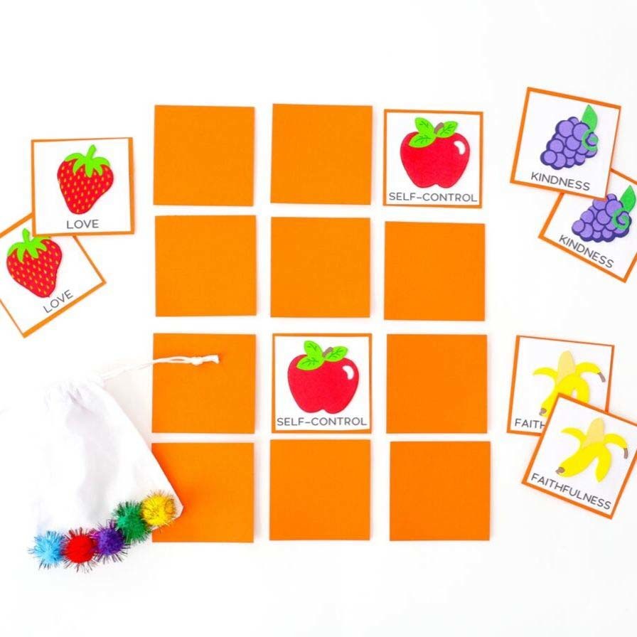 DIY Fruit of the Spirit Matching Game | Fun365