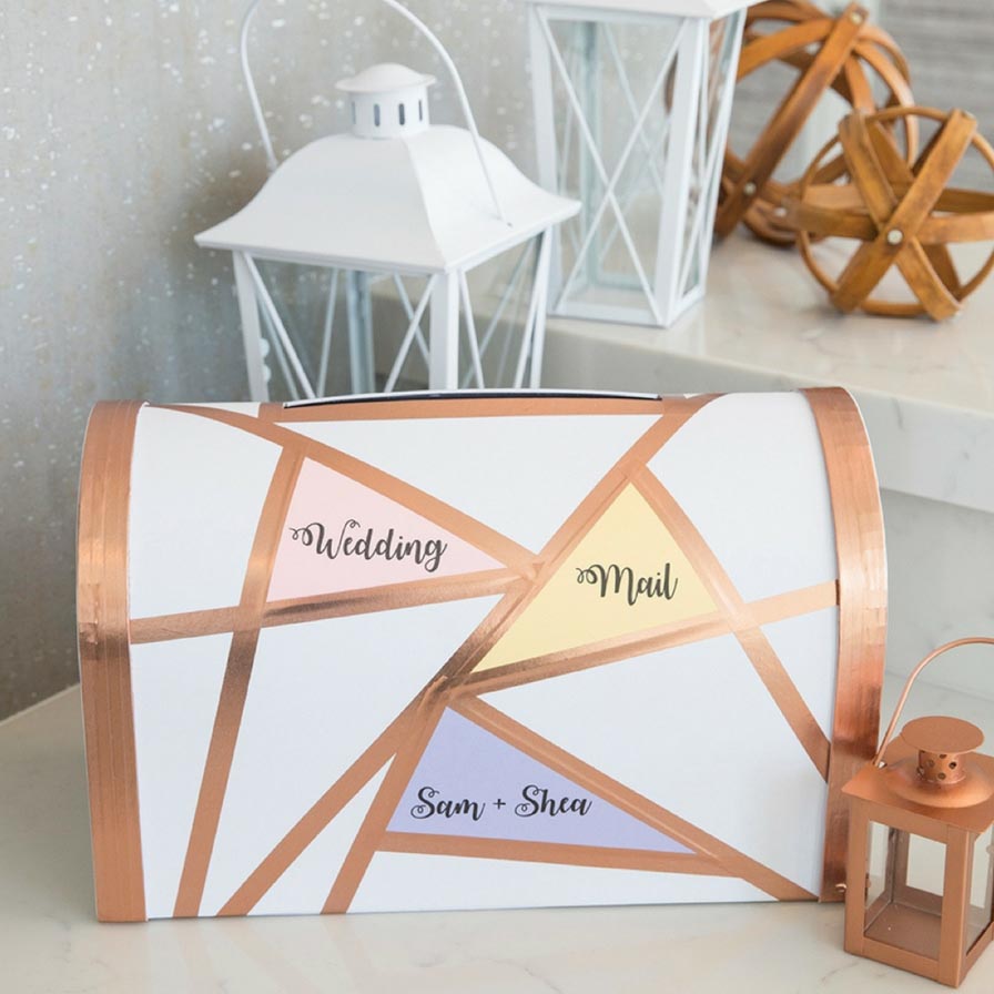 Diy Geometric Wedding Card Mailbox Fun365