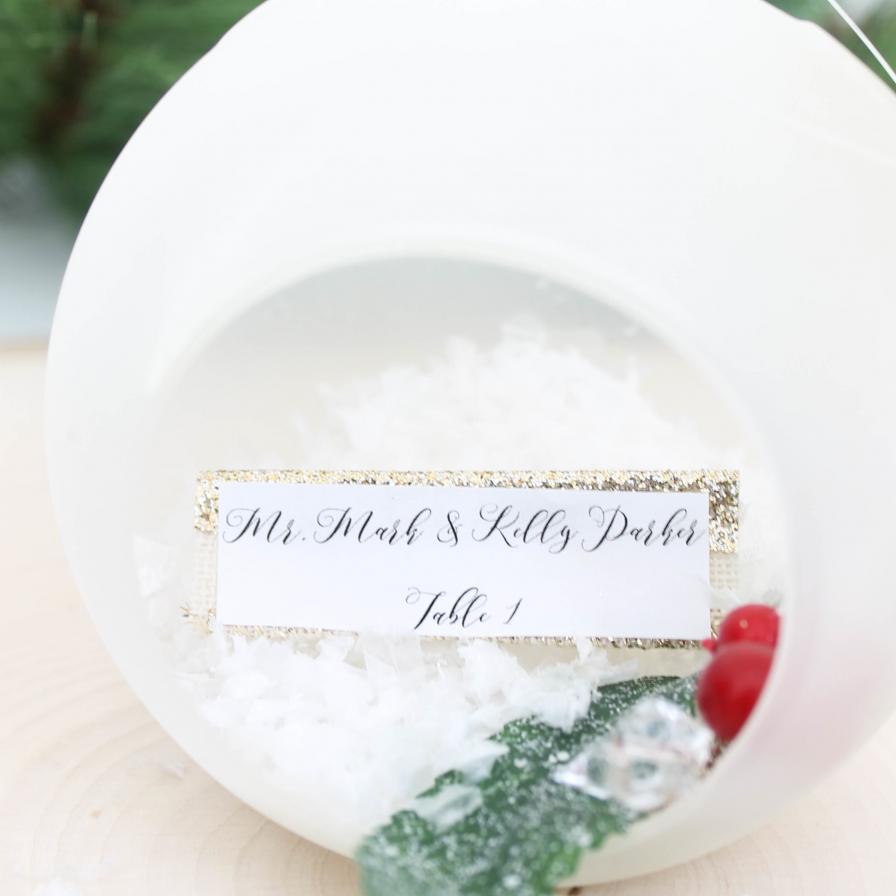 DIY Globe Escort Card