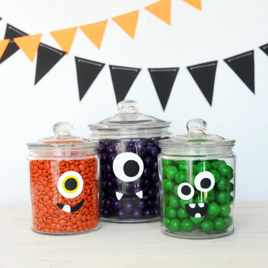 5 Little Monsters: Halloween Candy Jars