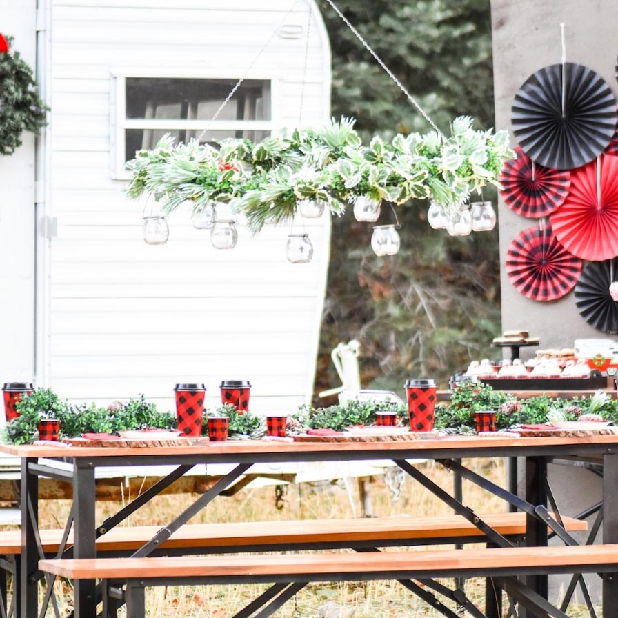 DIY Hanging Holiday Chandelier