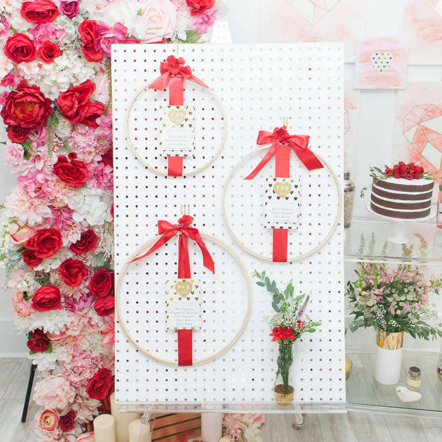 DIY Heart & Hoop Seating Chart