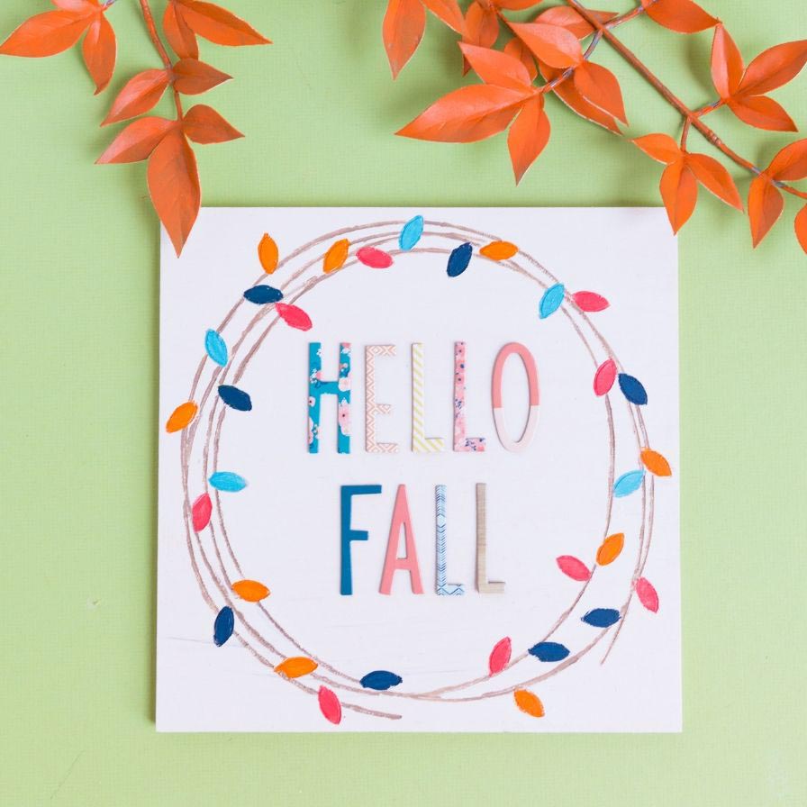 Hello Fall DIY Wood Sign