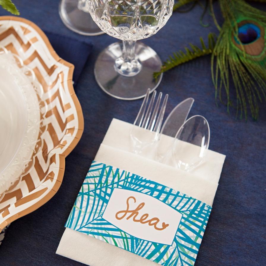 DIY Cutlery Napkin Pouch Seating Card