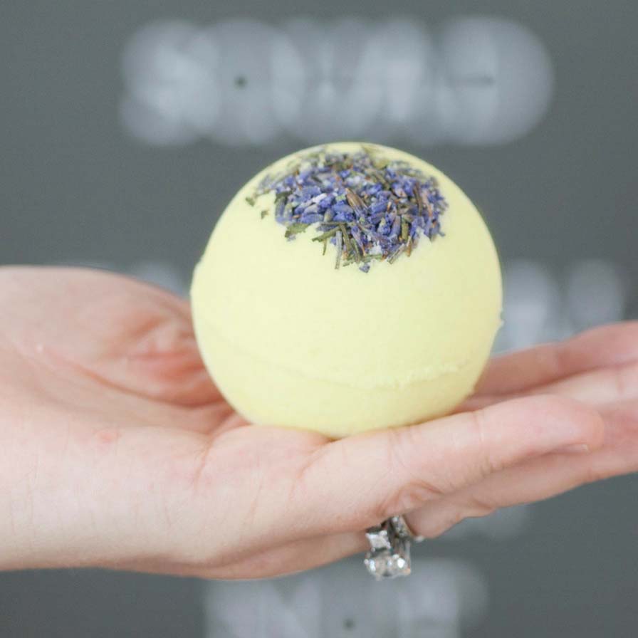 DIY Lavender Bath Bomb Favor