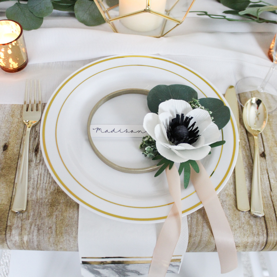 Botanical Hoop Place Cards