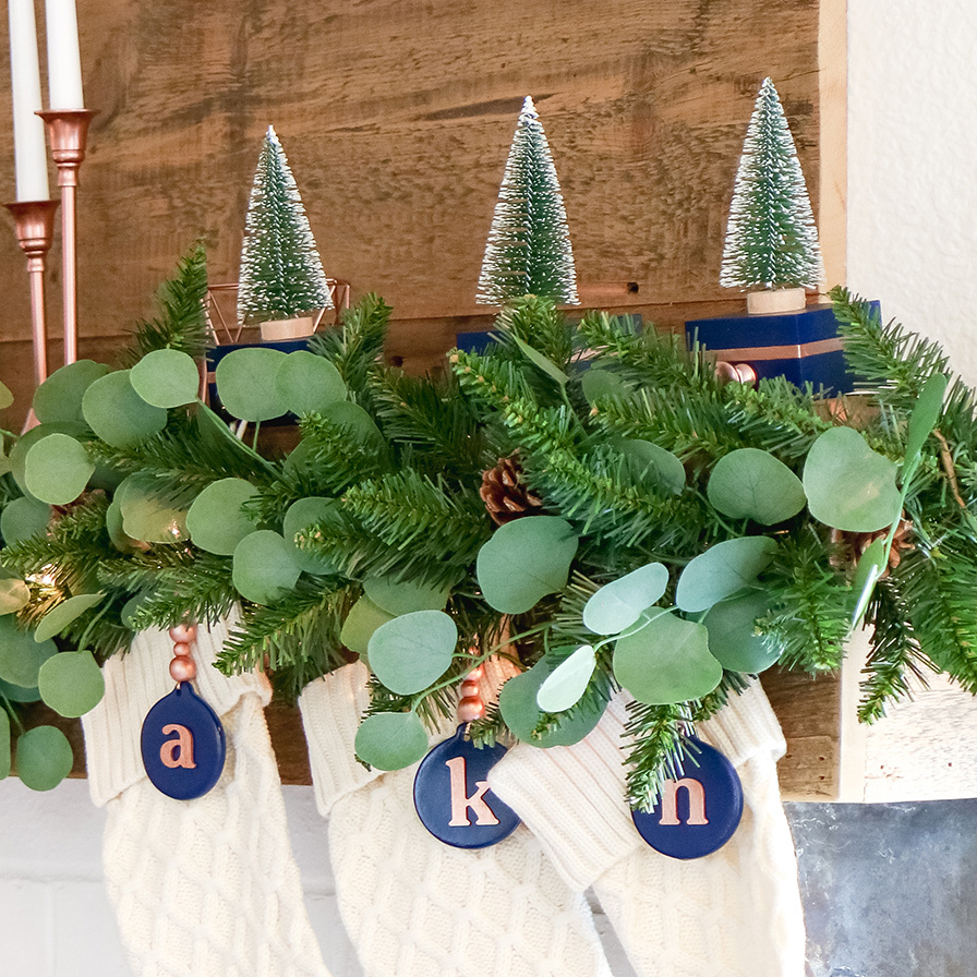 copper christmas card holder