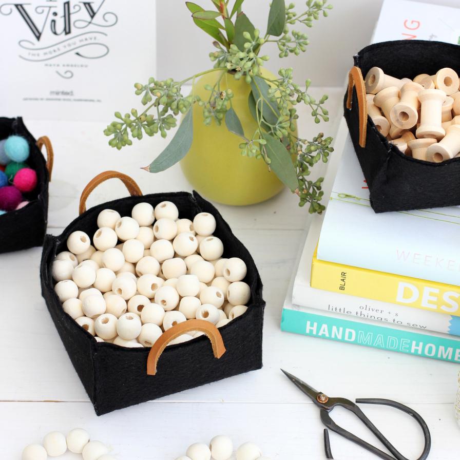 DIY No-Sew Felt Baskets