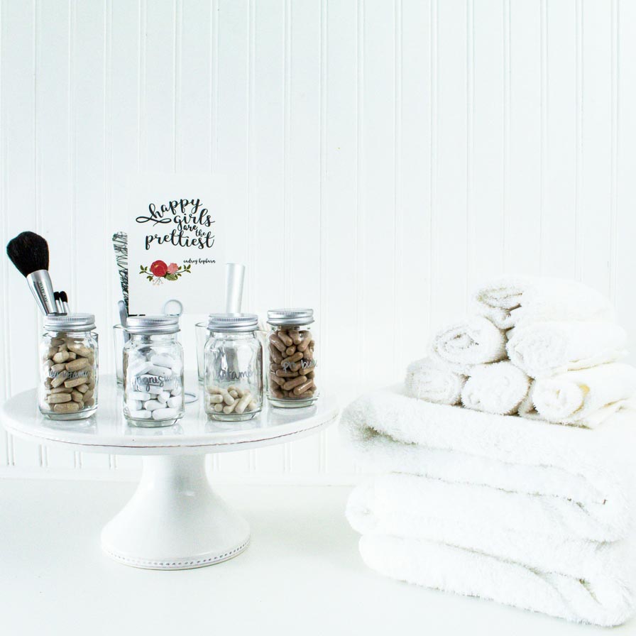 DIY Organized Bathroom Vanity Decor