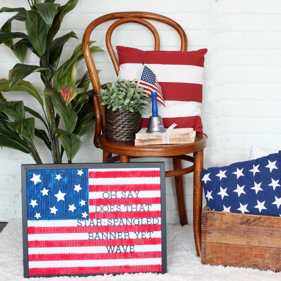 Diy Painted Flag Letter Board 