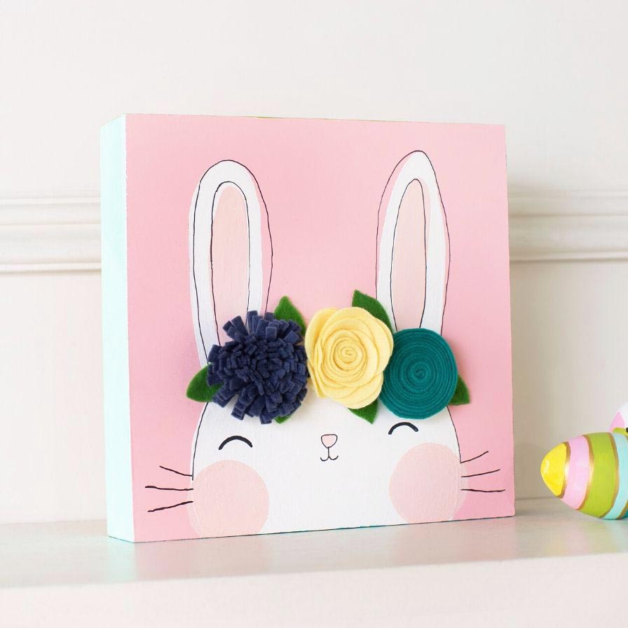 DIY Painted Sweet Bunny Sign