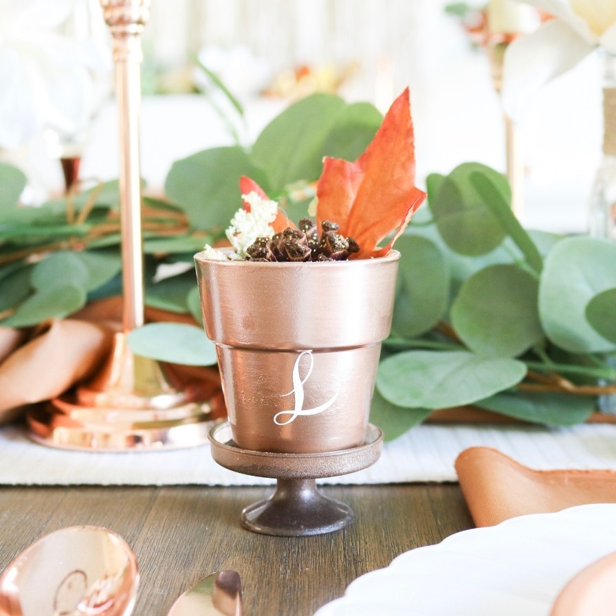 DIY Rust and Greenery Place Card Holder