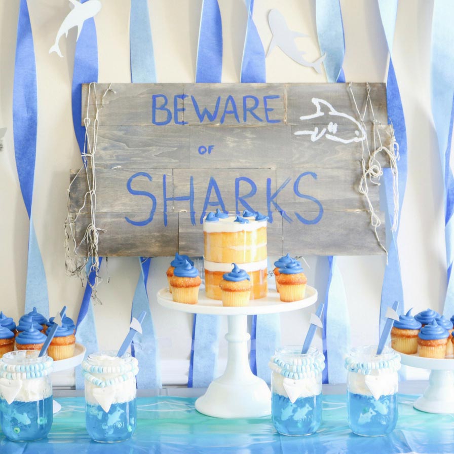 DIY "BEWARE OF SHARKS" Sign