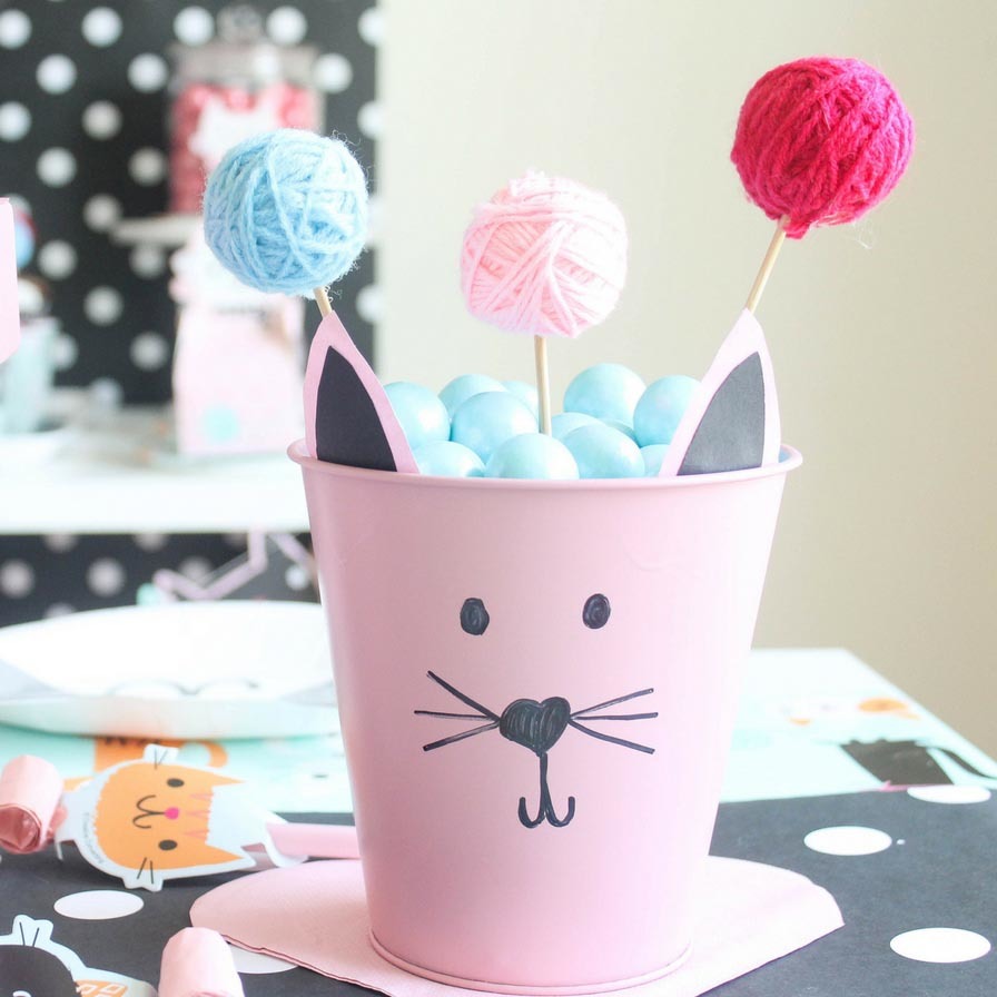 Cat Party DIY Yarn Ball Decor | Fun365