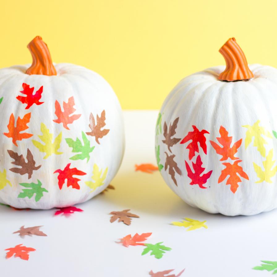 Modern Fall Leaf Pumpkins