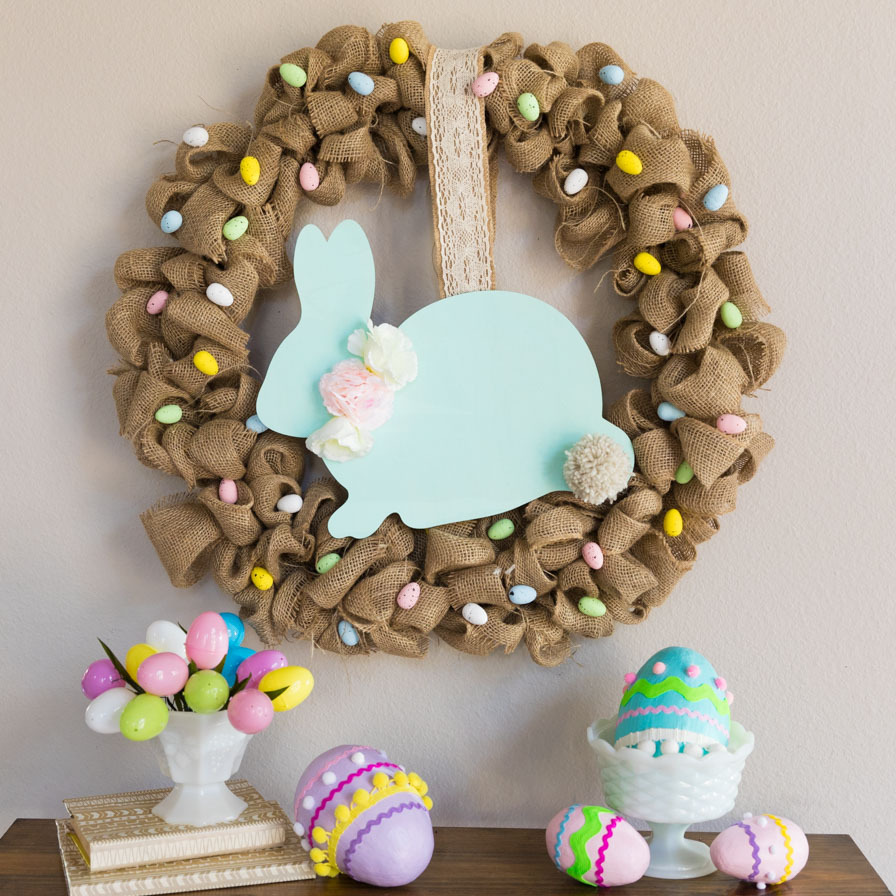 Farmhouse Easter Bunny Wreath