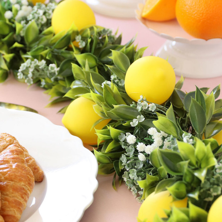 DIY Faux Lemon Garland