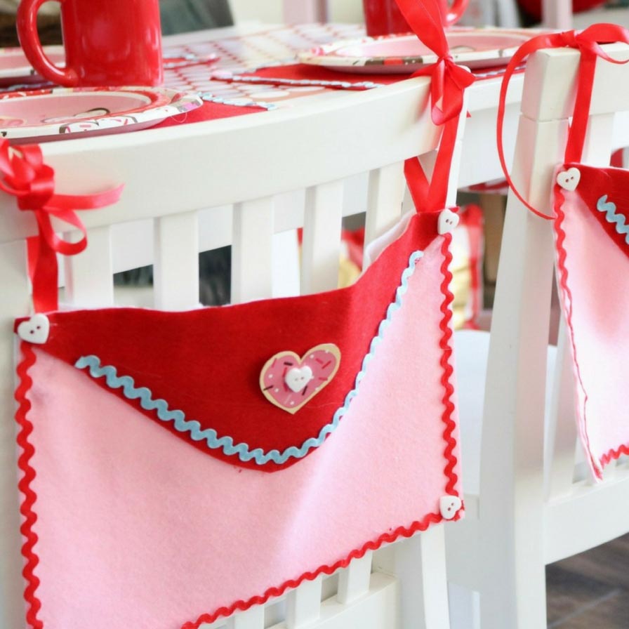 DIY Felt Envelope Chair Backers