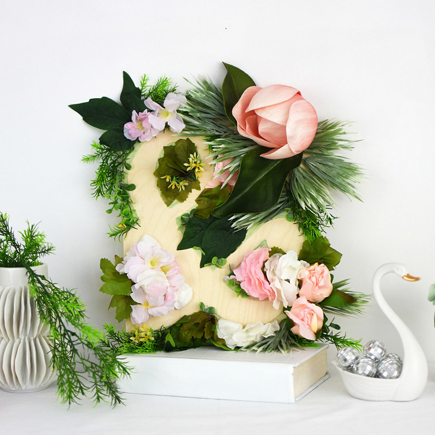 DIY Floral Wood Sign