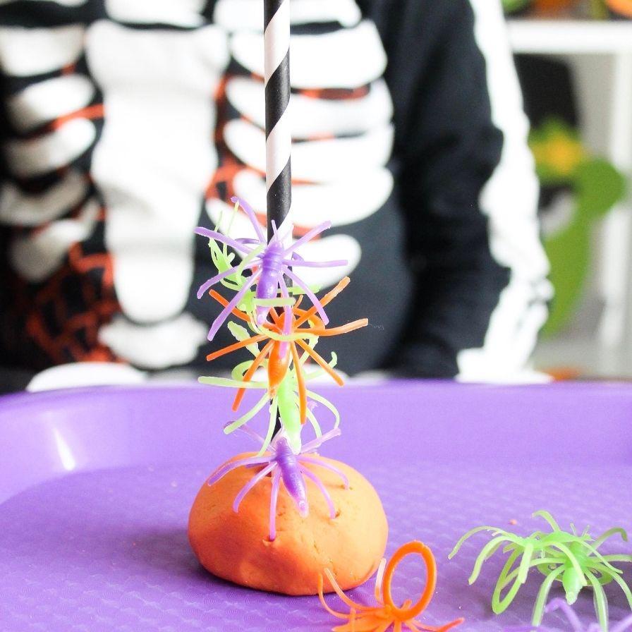 Play Dough Spider Race Activity