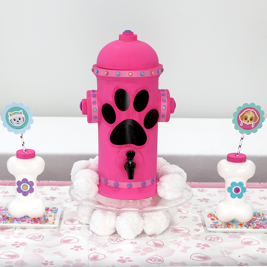 Girly Paw Patrol Party Centerpiece