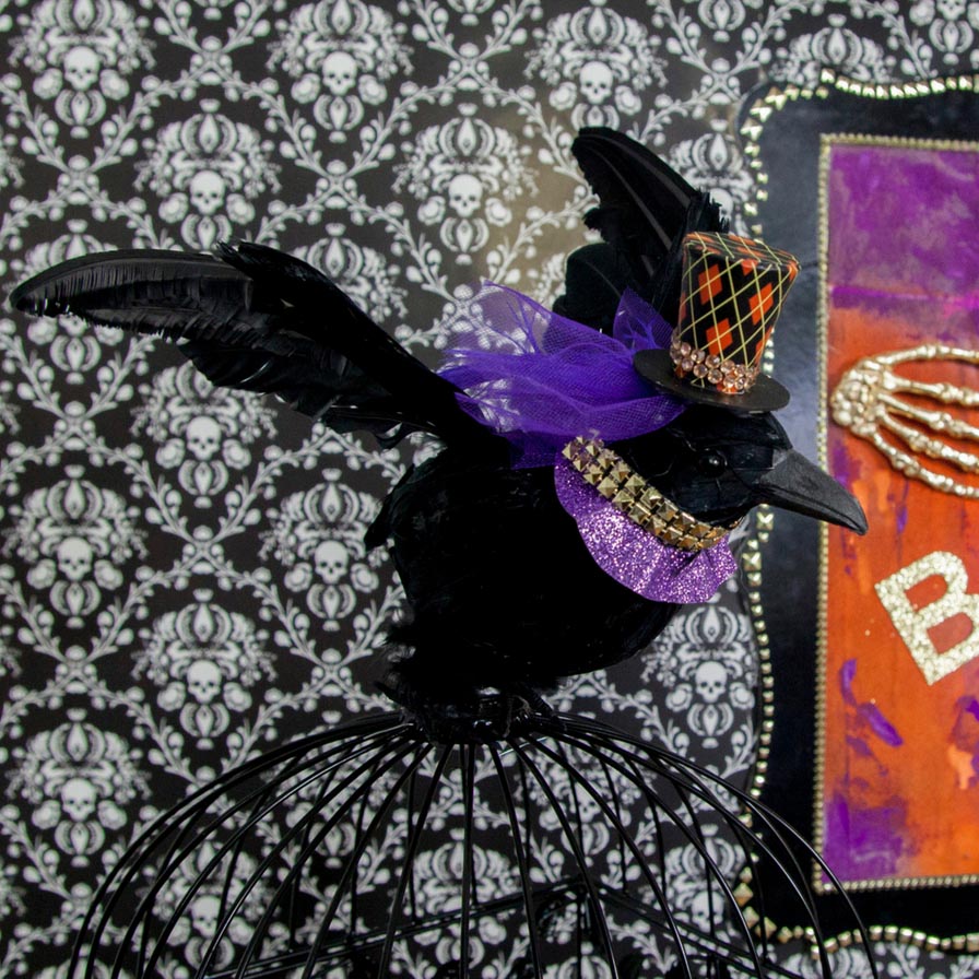 DIY Glam Halloween Crows