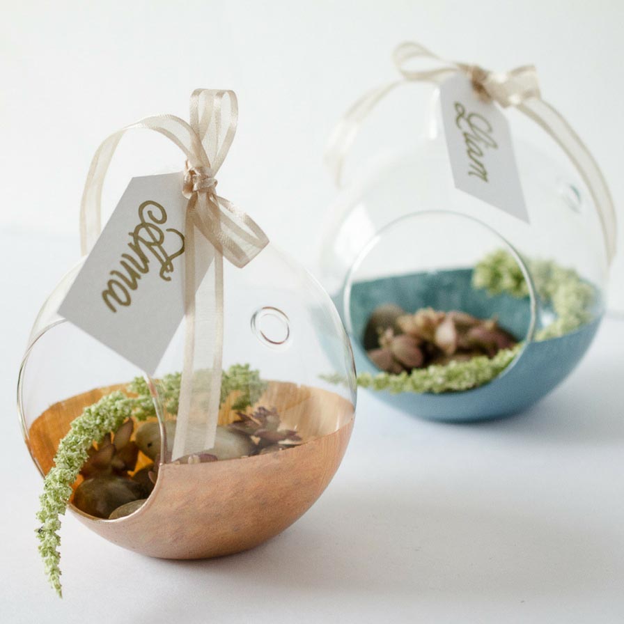 Glass Globe Place Settings Idea