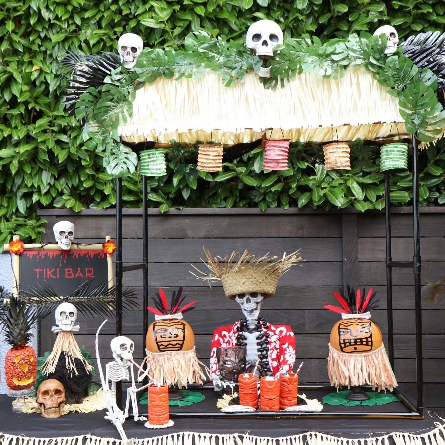 DIY Halloween Tiki Bar