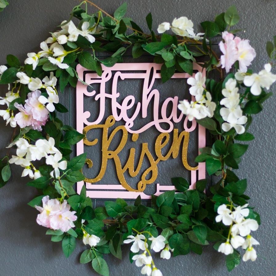 He Has Risen Easter Wreath