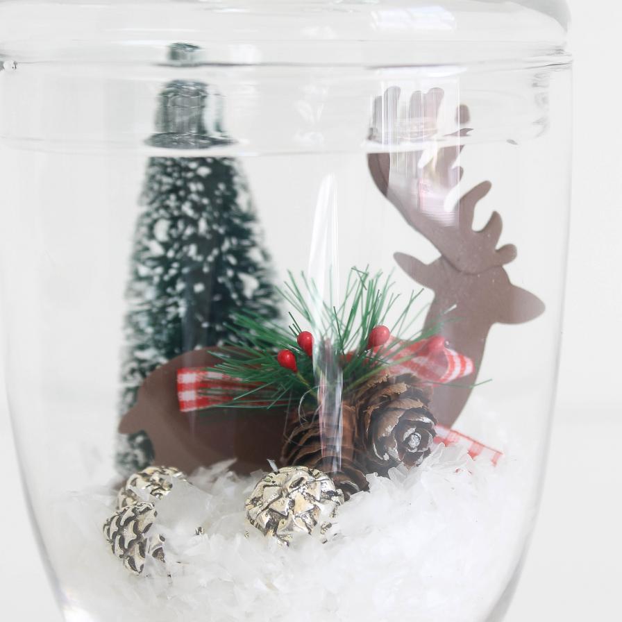 Christmas Glass Jar Terrarium Idea