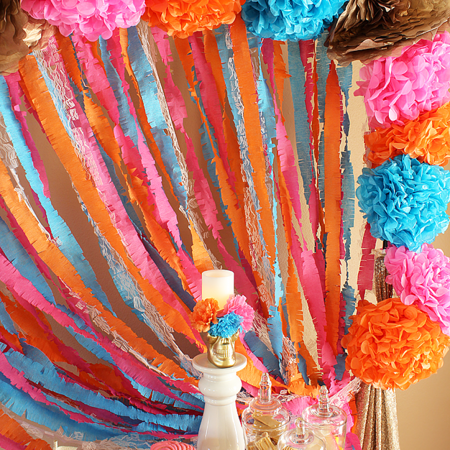 DIY Fiesta Bridal Shower Backdrop | Fun365